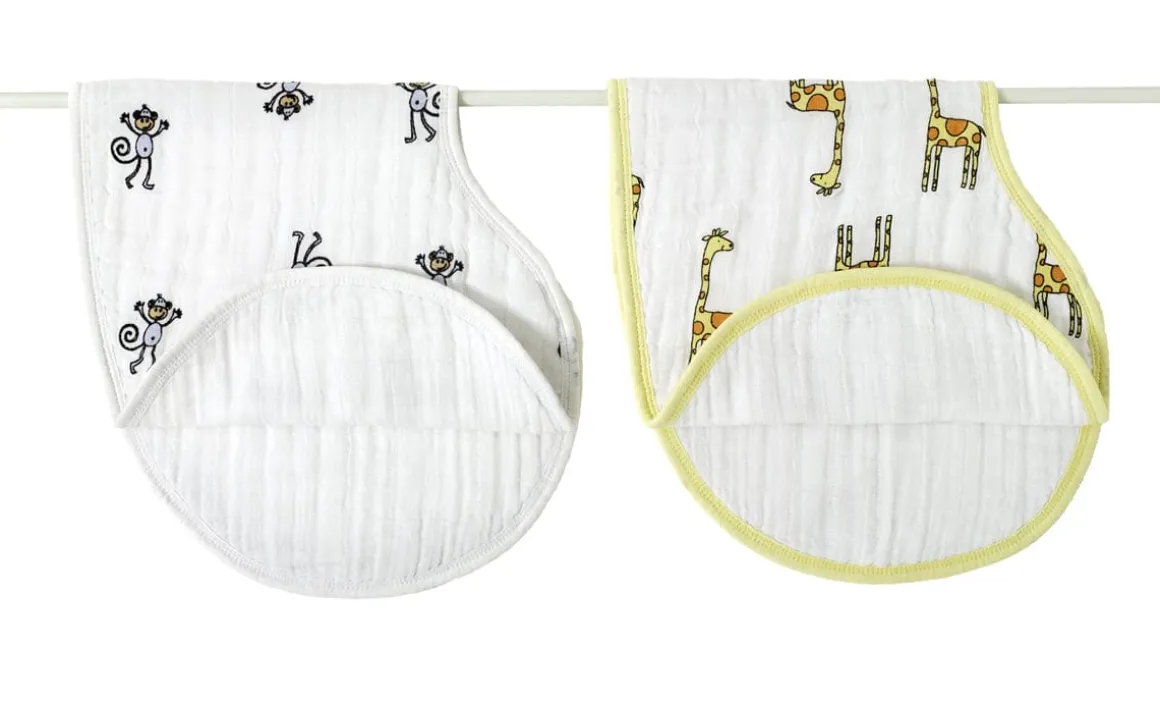 Aden + Anais Burpy Bibs, 2 Pack - Jungle Jam