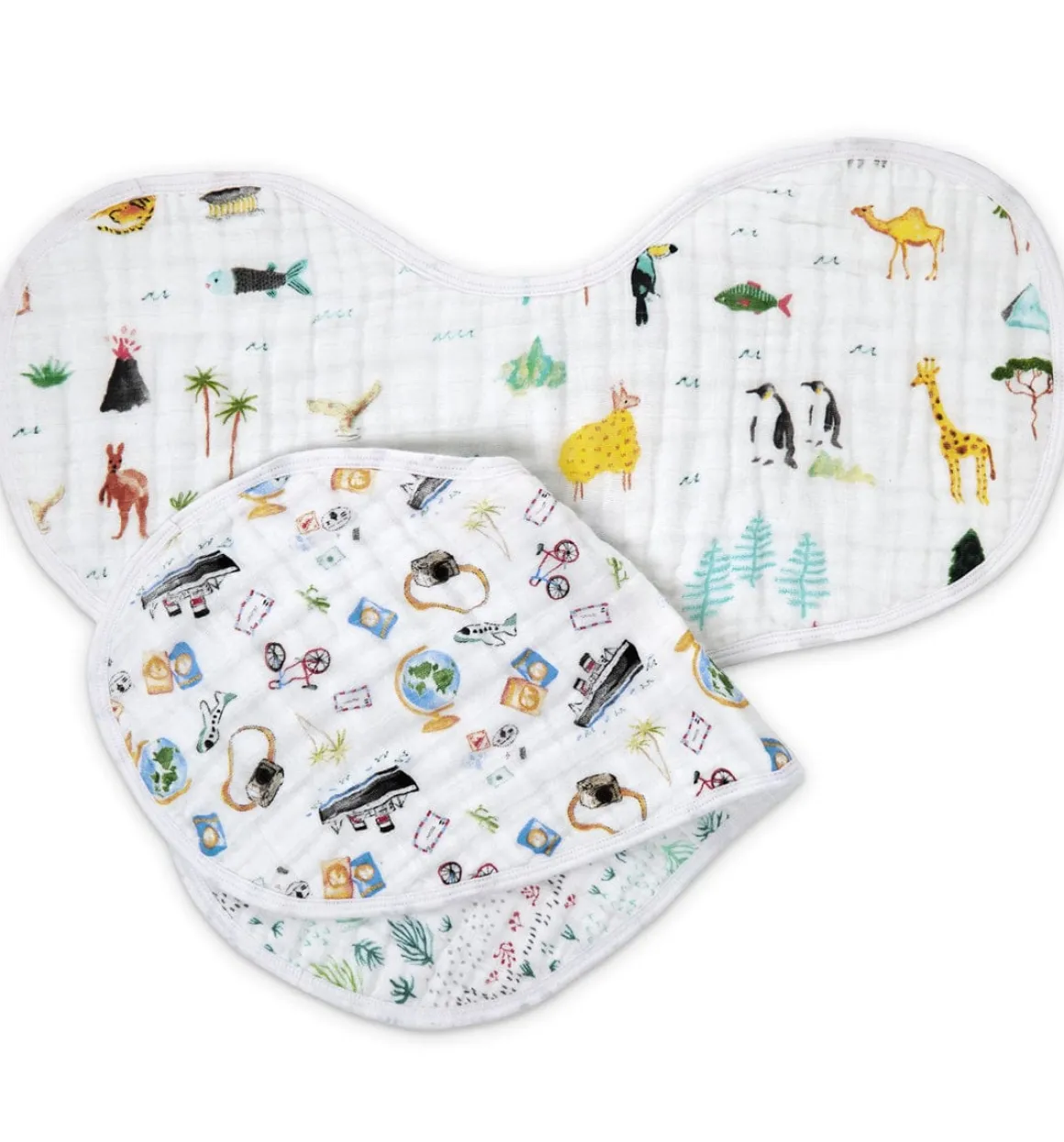 Aden + Anais Classic Burpy Bibs, 2 Pack - Around the World