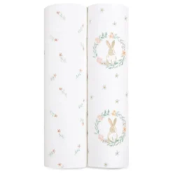 Aden + Anais Essentials Cotton Muslin Swaddle Blanket 2 pk - Blushing Bunnies