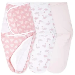 Aden + Anais Essentials Easy Swaddle Wrap Quick Change 3 pk - Briar Rose (0-3 months)