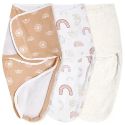 Aden + Anais Essentials Easy Swaddle Wrap Quick Change 3 pk - Keep Rising (0-3 months)