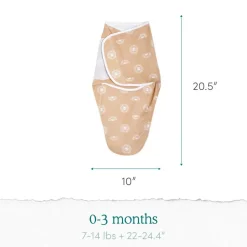 Aden + Anais Essentials Easy Swaddle Wrap Quick Change 3 pk - Rising Star (0-3 months)