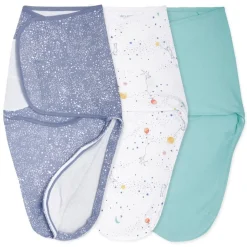 Aden + Anais Essentials Easy Swaddle Wrap Quick Change 3 pk - Stargaze (0-3 months)