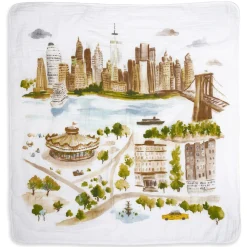 Aden + Anais Organic Cotton Muslin Dream Blanket - New York City