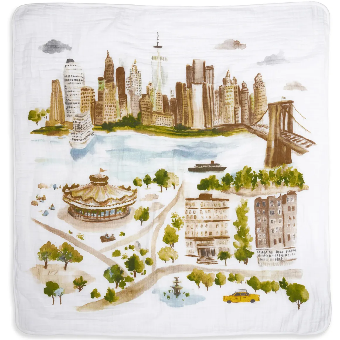 Aden + Anais Organic Cotton Muslin Dream Blanket - New York City