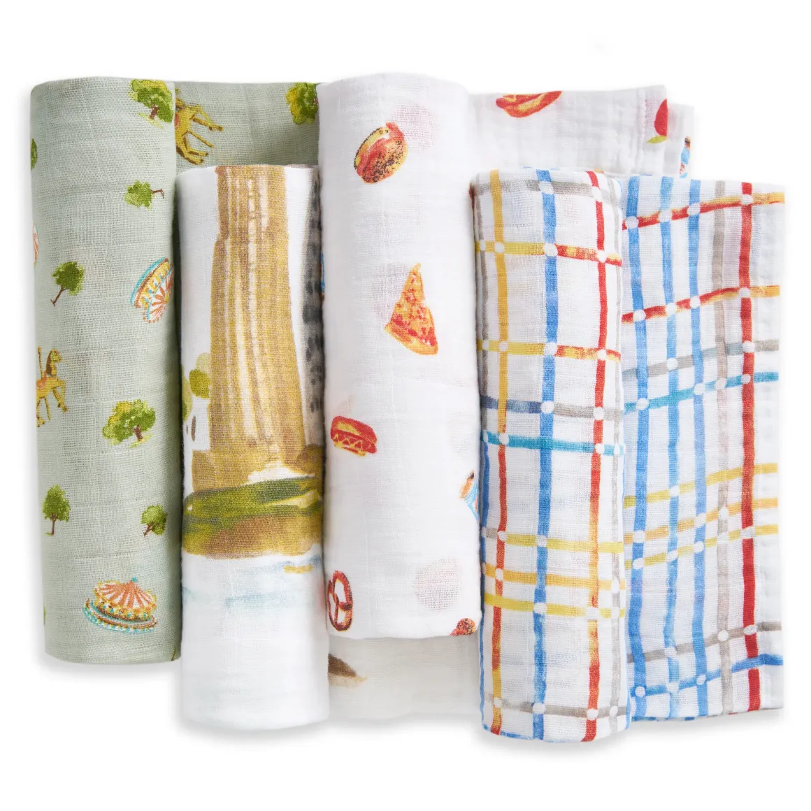 Aden + Anais Organic Cotton Swaddle Blanket 4 pk - New York City