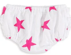 Aden + Anais Ruffle Bloomer - Shocking Pink Star (9-12 Months)