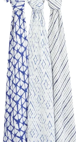 Aden + Anais Silky Soft Swaddles - 3-Pack - Indigo