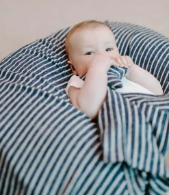 Aden + Anais Snuggle Knit Newborn Gift Set - Navy Stripe