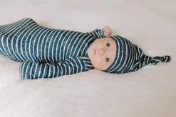 Aden + Anais Snuggle Knit Newborn Gift Set - Navy Stripe