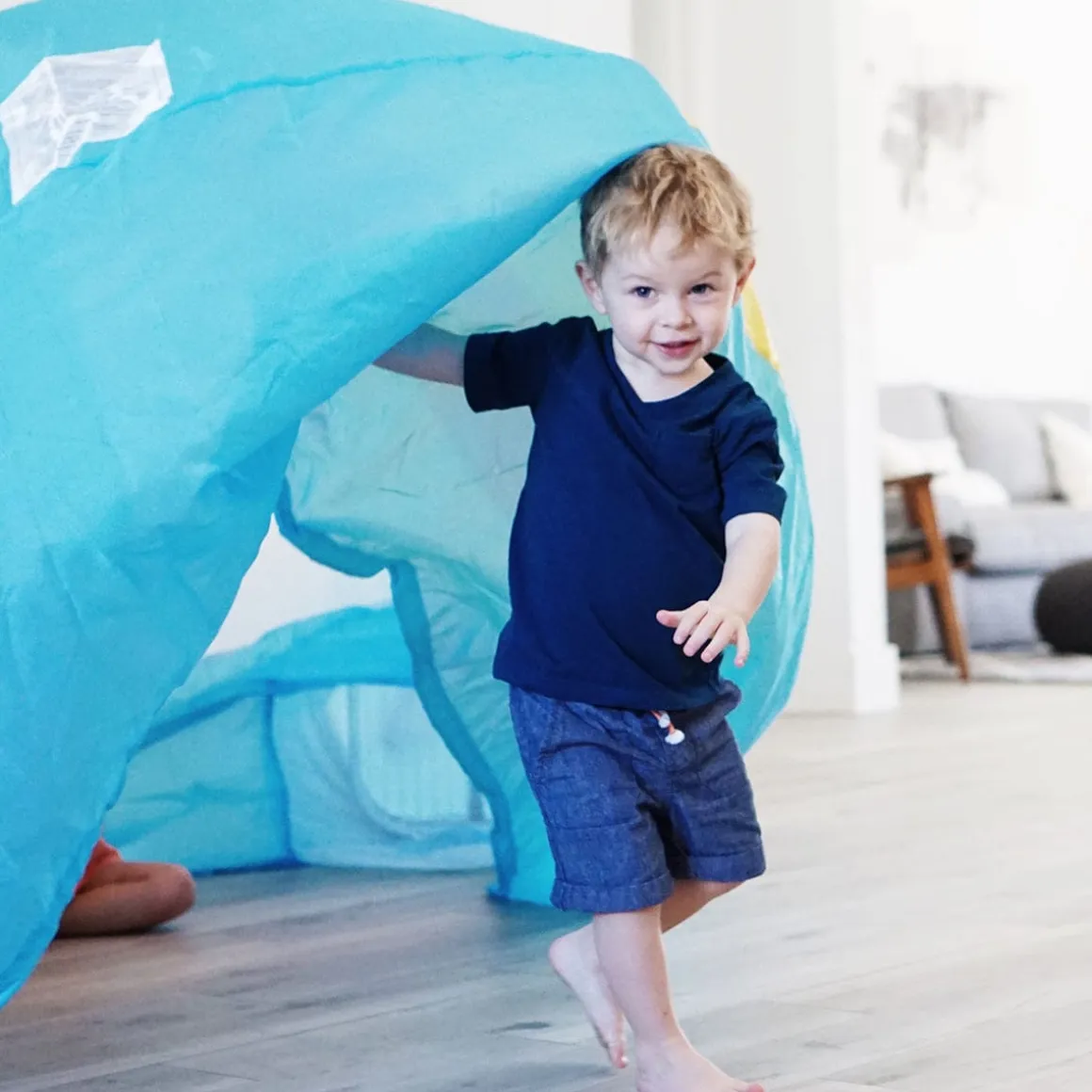Airfort Inflatable Fort for Kids Beach Ball Blue