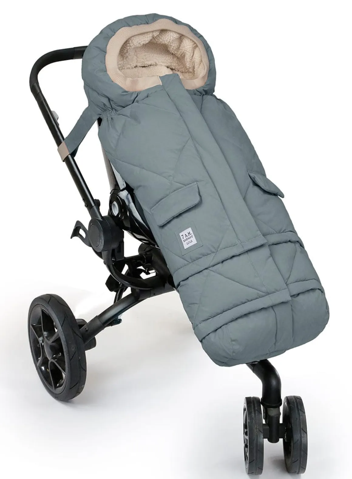 7AM Enfant Blanket 212 Evolution Footmuff - Mirage Blue Quilted
