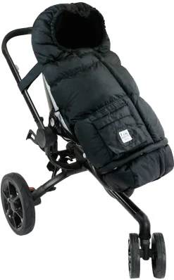 7AM Enfant Blanket 212 Evolution Plush Footmuff - Black Plush