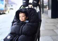 7AM Enfant Blanket 212 Evolution Plush Footmuff - Black Plush
