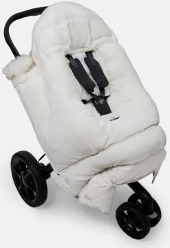 7AM Enfant Blanket 212 Evolution Tundra Footmuff - Heather Beige / White Faux Fur