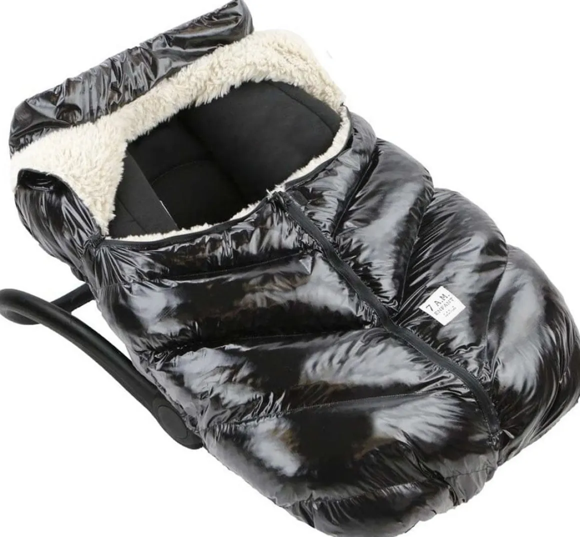 7AM Enfant Cocoon Car Seat Cover - Black Polar