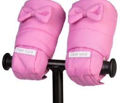 7AM Enfant KIDS Warmmuffs - Bows - Hot Pink (2T-4T)