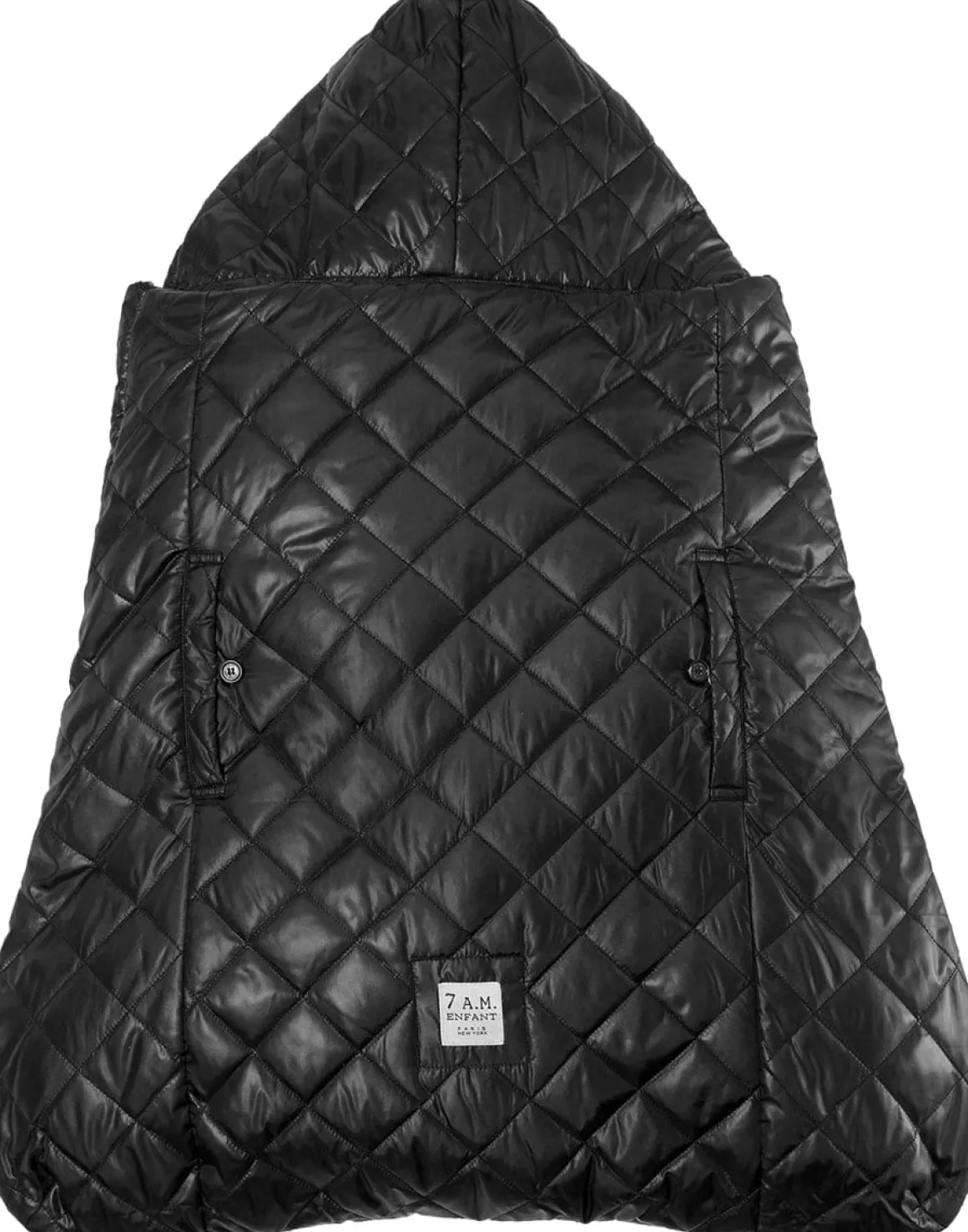 7AM Enfant K-Poncho Baby Carrier Cover - Black Plush