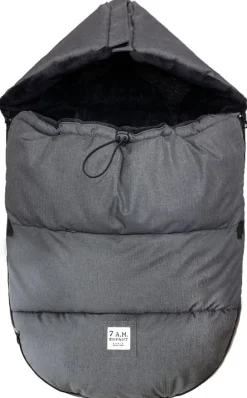 7AM Enfant Plushpod Footmuff - Tundra - Heather Grey Dark - Arctic Faux Fur (18m-3T)