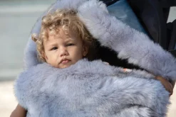 7AM Enfant Plushpod Footmuff - Tundra - Heather Grey Dark - Arctic Faux Fur (18m-3T)