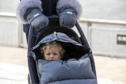 7AM Enfant Plushpod Footmuff - Tundra - Heather Grey Dark - Arctic Faux Fur (18m-3T)