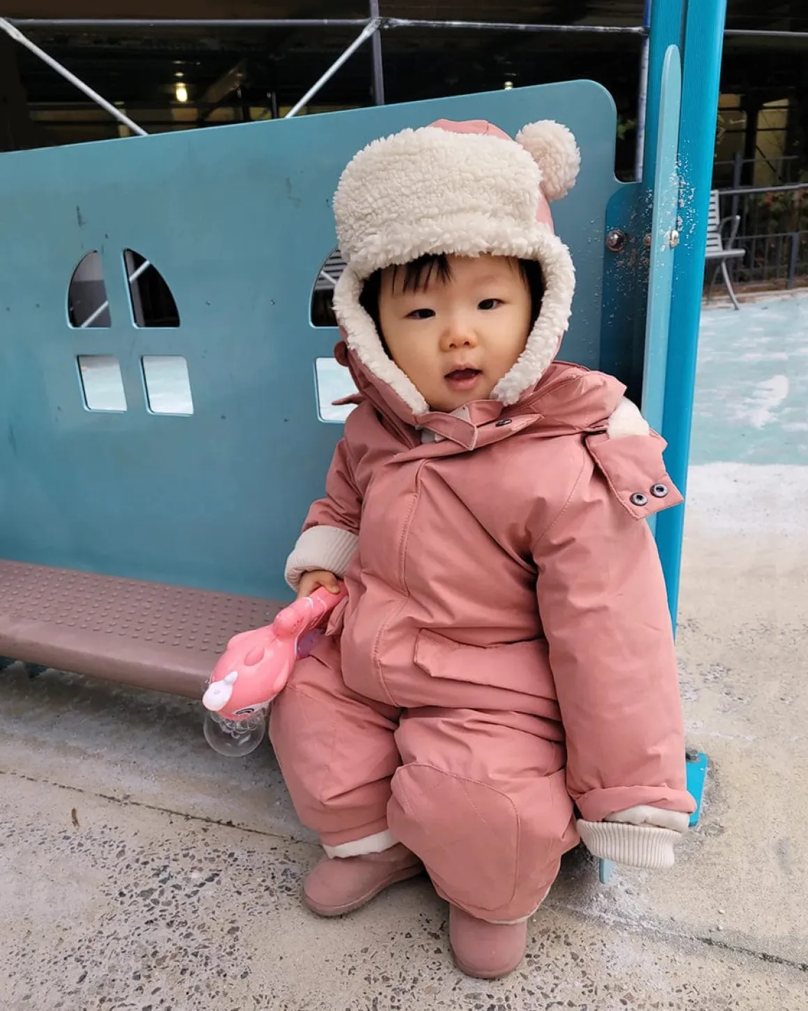7AM Enfant Snowsuit Grand - Benji - Rose Dawn (1-2T)
