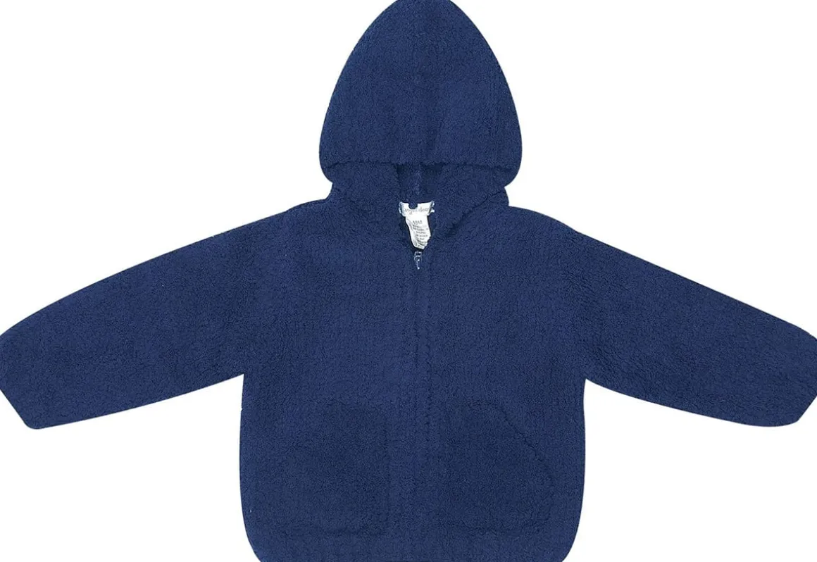 Angel Dear Chenille Hoodie, 0-6 Months - Navy