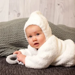 Angel Dear Chenille Hoodie, 6-12 Months - White