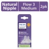 Avent Natural Response Nipples, Medium Flow (Flow 3), 2-pack