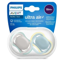 Avent Ultra Air Pacifier 18m+, Beige / Dawn, 2 pack