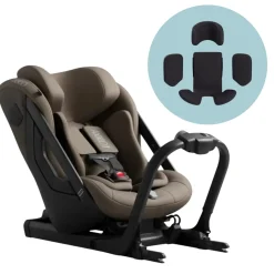 Axkid ONE 3 Extended Rear-Facing Car Seat + Infant Insert Bundle - Driftwood Beige