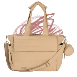 BabbleRoo Puffer Flo Diaper Tote Bag - Taupe