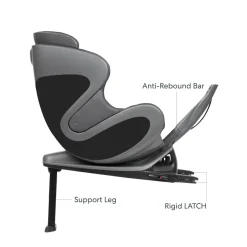 Babyark Classic Convertible Car Seat - Charcoal Grey / Glacier Ice