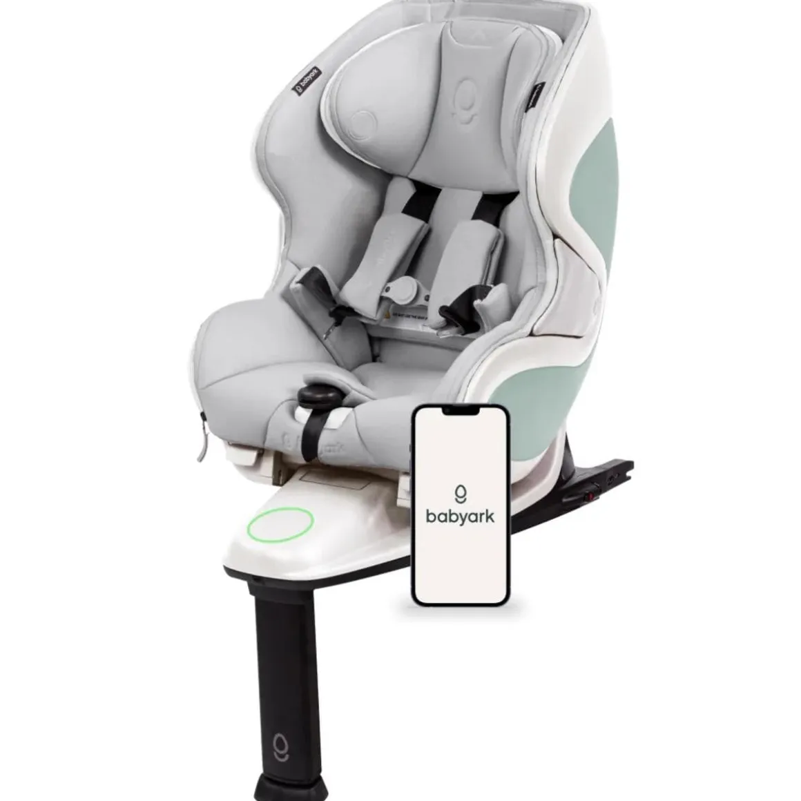 Babyark Convertible Car Seat, Smart - Eggshell White / Glacier Ice
