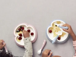 BabyBjorn Baby Plate, Spoon and Fork, 2 sets - Powder Blue