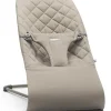 BabyBjorn Bouncer Bliss, Dark Gray Frame Classic Quilt Cotton Sand Gray