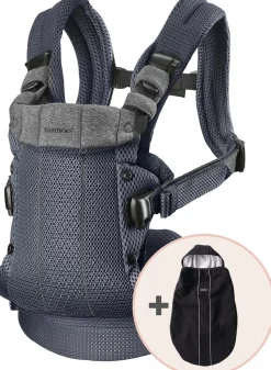 BabyBjörn Baby Carrier Harmony, 3D Mesh + Cover Bundle - Anthracite / Black