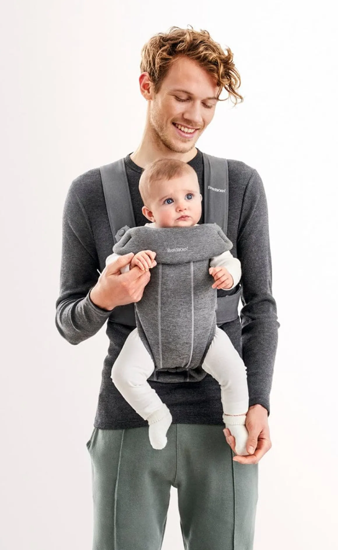 BabyBjörn Baby Carrier Mini 3D Jersey, Light Beige