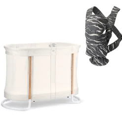 BabyBjörn Baby Crib 2-in-1 Bassinet + Baby Carrier Mini - White / Landscape