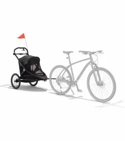 Baby Jogger City Prix Jogger + Bike Trailer + Weather Shield Bundle - Ambition Black