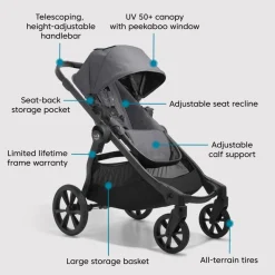 Baby Jogger City Select 2 + City GO Travel System - Radiant Slate