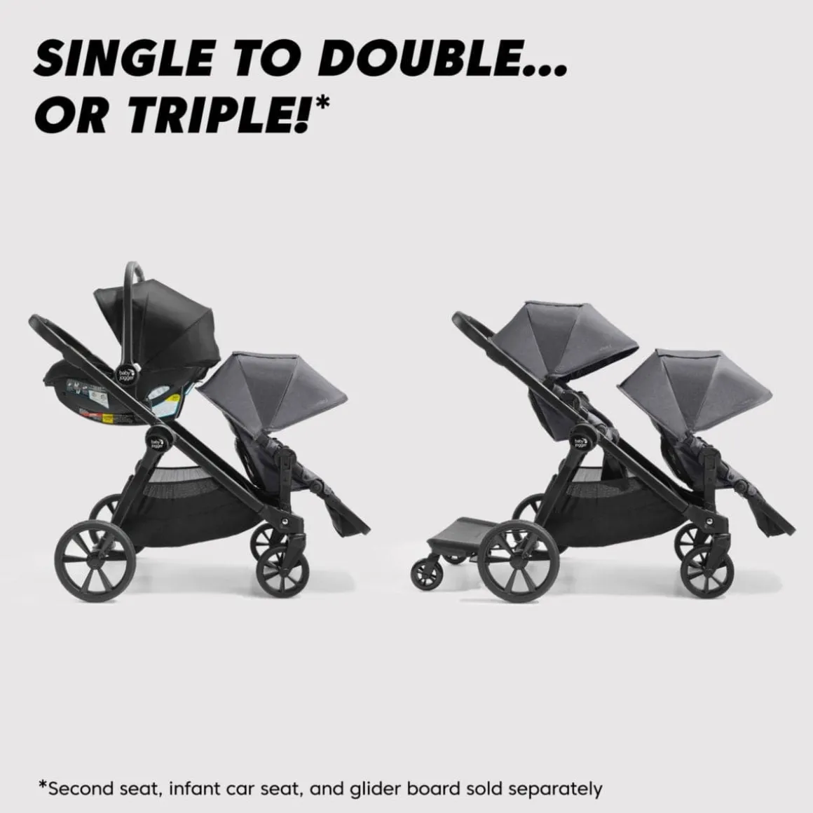 Baby Jogger City Select 2 + City GO Travel System - Radiant Slate