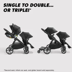 Baby Jogger City Select 2 Double Stroller Bundle - Eco Collection - Frosted Ivory