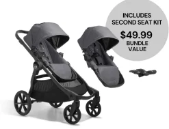 Baby Jogger City Select 2 Double Stroller Bundle - Radiant Slate