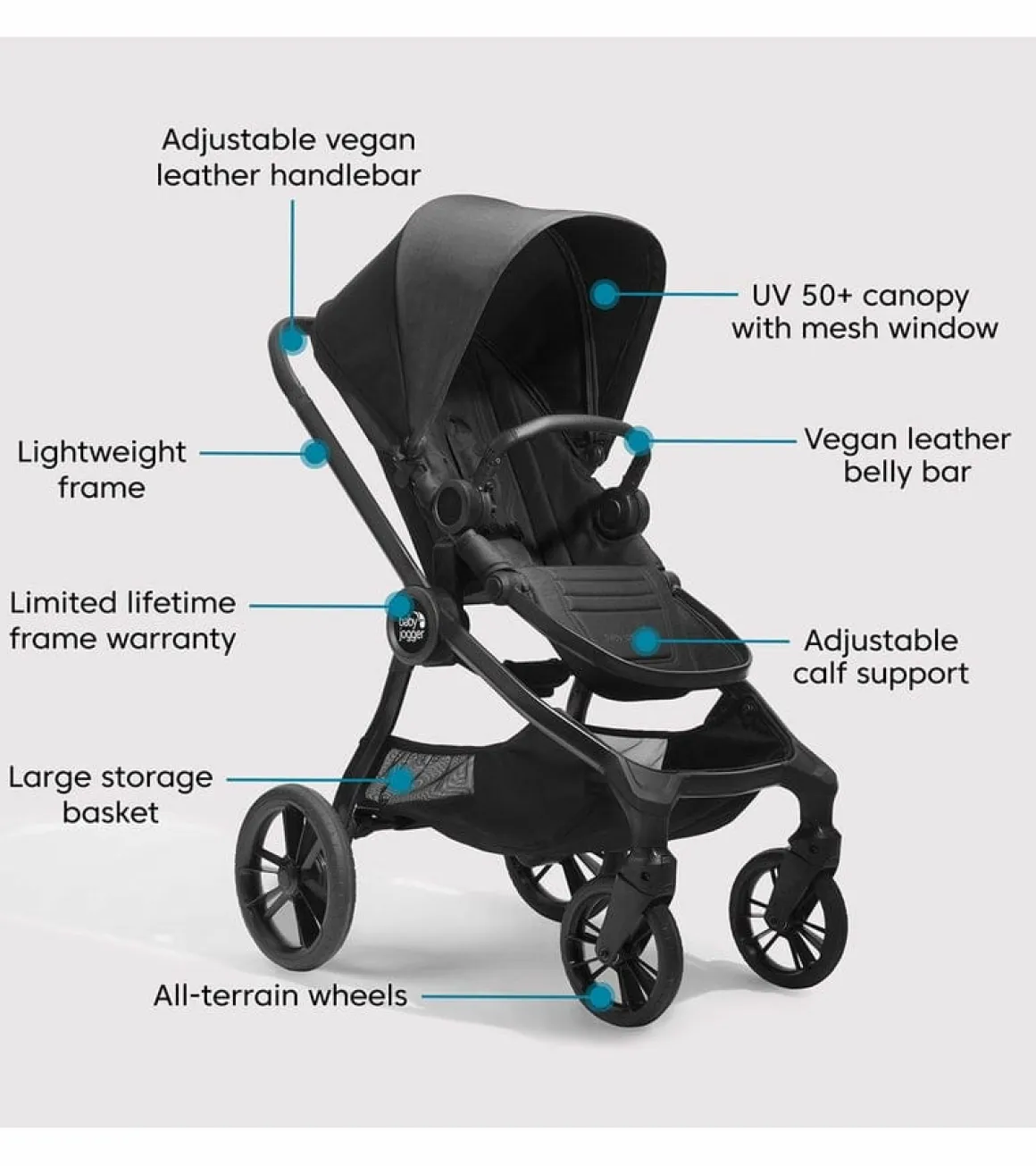 Baby Jogger City Sights + City GO 2 Travel System Bundle - Rich Black / Slate