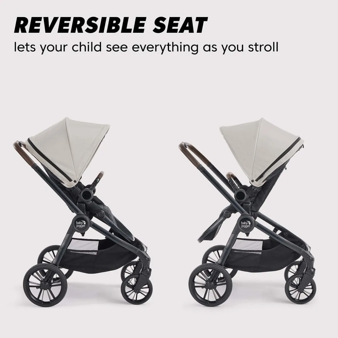 Baby Jogger City Sights Stroller + Accessory Bundle - Frosted Ivory