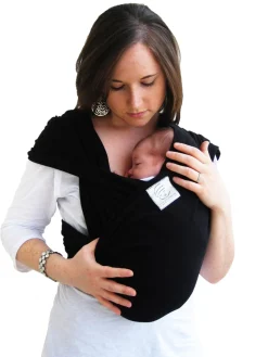 Baby K'tan Baby Carrier in Basic Black - Extra Small