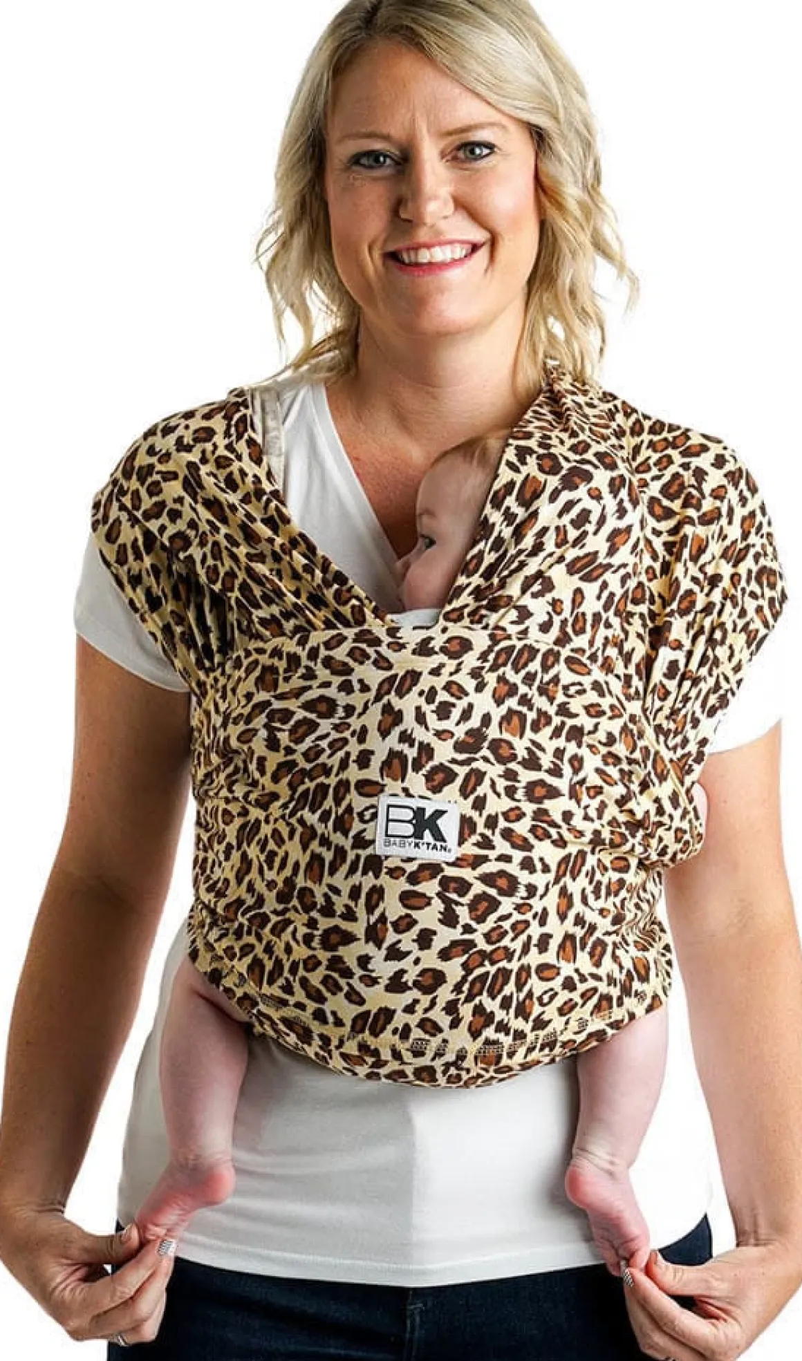 Baby K'tan Baby Carrier in Leopard Love Brown - Extra Large