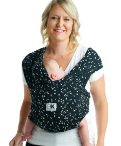 Baby K'tan Baby Carrier in Sweetheart Black - Large