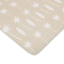 Babyletto All-Stages Bassinet Sheet in GOTS Certified Organic Muslin Cotton-Beach Bum